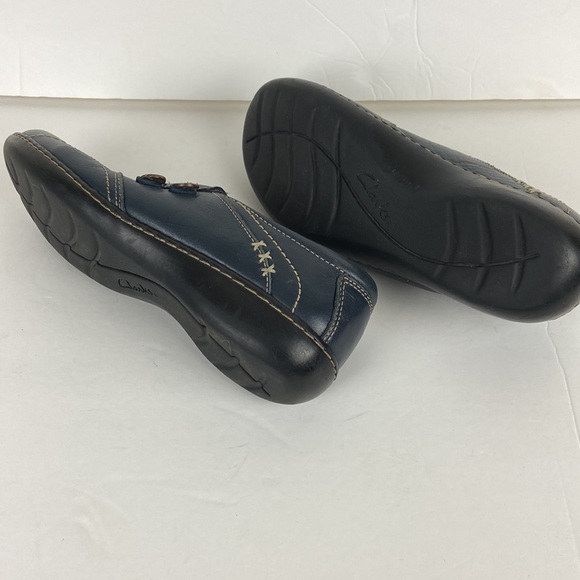Clarks Blue Slip on Loafers Size 8.5 - Picture 12 of 12